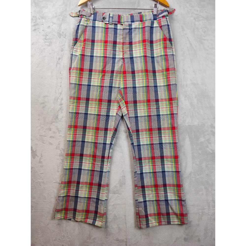 Vintage Jaymar Pants Mens 33x30.5 Plaid Dress Slacks 70s 80s Geek Lightweight